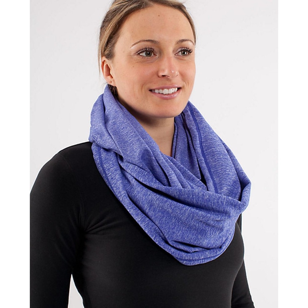 Lululemon Vinyasa Scarf Womens Heathered Blue Rulu Infinity Wrap Scarf